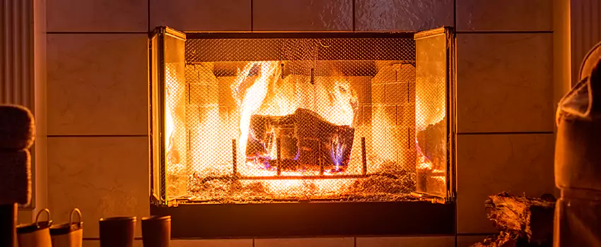 Mendota Hearth Landscape Fireplace Installation in Naugatuck, Connecticut